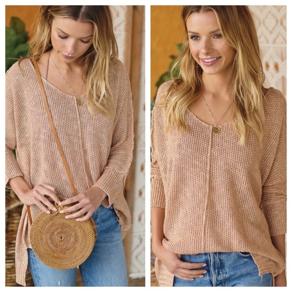 Slouchy V-Neck Sweater - Picture 2 of 6